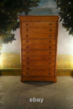 Large Dresser Furniture Of Notary Period 19th, Craft