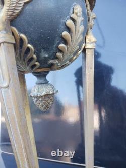 Large Empire-period lamp in bronze, Athenian, height 74 cm, Thomire style