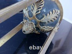 Large Empire-period lamp in bronze, Athenian, height 74 cm, Thomire style
