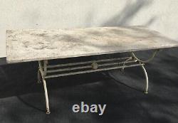 Large Garden Table With 19th Century Marble Tray