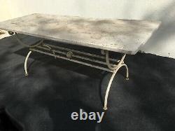 Large Garden Table With 19th Century Marble Tray