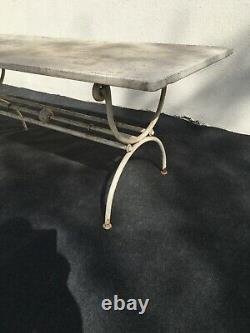 Large Garden Table With 19th Century Marble Tray