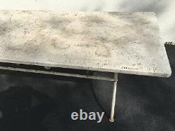 Large Garden Table With 19th Century Marble Tray