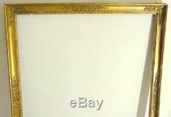 Large Golden Frame Empire Period Friezes Stripes Heart XIX Eme 78 X 64cm