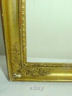 Large Golden Frame Empire Period Friezes Stripes Heart XIX Eme 78 X 64cm