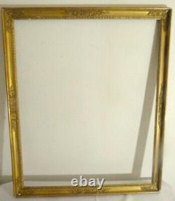 Large Golden Frame Period Empire Friezes Of Heart XIX Eme 78 X 64cm