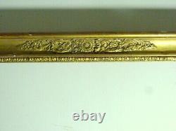 Large Golden Frame Period Empire Friezes Of Heart XIX Eme 78 X 64cm