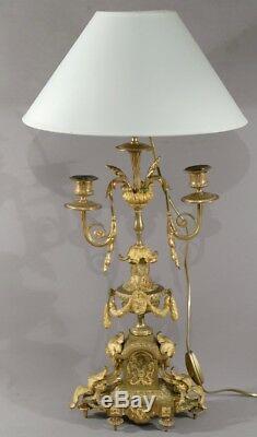 Large Lamp Louis XVI Style Gilt Bronze, Time XIX