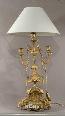 Large Lamp Louis XVI Style Gilt Bronze, Time XIX