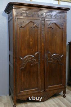 Large Louis XV Wardrobe in Cherrywood, 19th Century