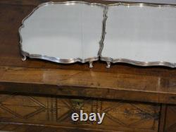 Large Louis XV-style silvered bronze table centerpiece, late 19th century