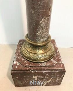 Large Marble And Bronze Column Late 19th Early 20th Century