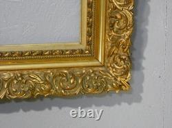 Large Napoleon III wooden and gilded stucco frame, 19th century Large Napoleon III wooden and gilded stucco frame, 19th century