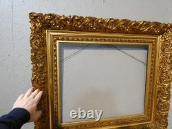 Large Napoleon III wooden and gilded stucco frame, 19th century