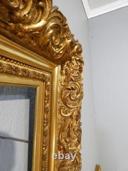 Large Napoleon III wooden and gilded stucco frame, 19th century
