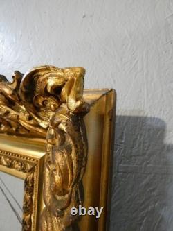 Large Napoleon III wooden and gilded stucco frame, 19th century