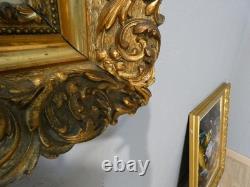 Large Napoleon III wooden and gilded stucco frame, 19th century