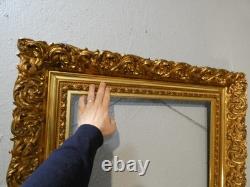 Large Napoleon III wooden and gilded stucco frame, 19th century