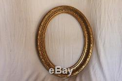 Large Oval Frame In Gilded Wood. Louis XVI Style, Nineteenth Time