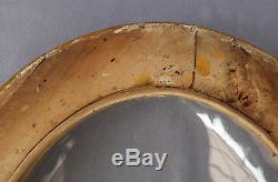 Large Oval Frame In Golden Wood And Glass Beaked Epoque Early Nineteenth