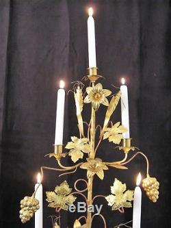 Large Pair Of Candelabra Church 7 Lights Nineteenth Century Time