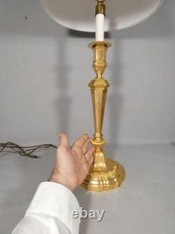 Large Regency-style lamp in gilded bronze, 20th century.