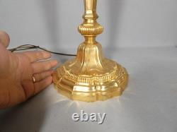 Large Regency-style lamp in gilded bronze, 20th century.