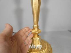 Large Regency-style lamp in gilded bronze, 20th century.