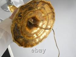 Large Regency-style lamp in gilded bronze, 20th century.