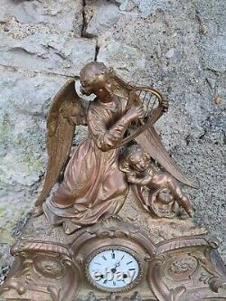 Large Regulate Clock, Late 19th Century, Musical Cherub