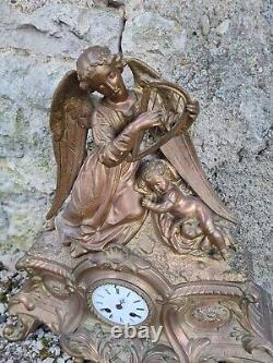 Large Regulate Clock, Late 19th Century, Musical Cherub