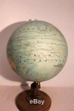 Large Terrestrial Globe Globe Geographer J. Forest Era Nineteenth Century