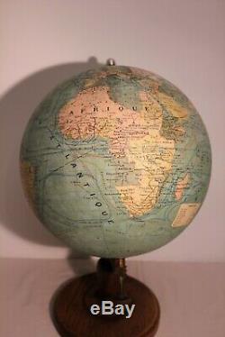 Large Terrestrial Globe Globe Geographer J. Forest Era Nineteenth Century