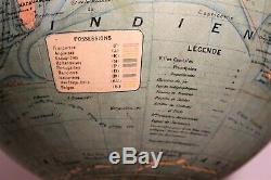 Large Terrestrial Globe Globe Geographer J. Forest Era Nineteenth Century