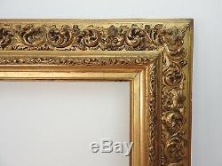 Large Wood Frame And Gilded Stucco Style Italian Nineteenth Time, Mounted Keys 1/2