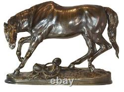 Large bronze horse by Pierre Lenordez (1815-1892) 19th century