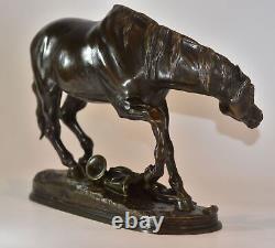 Large bronze horse by Pierre Lenordez (1815-1892) 19th century