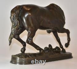 Large bronze horse by Pierre Lenordez (1815-1892) 19th century