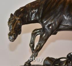 Large bronze horse by Pierre Lenordez (1815-1892) 19th century