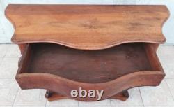 Large console from the Napoleonic III era in walnut and walnut burl