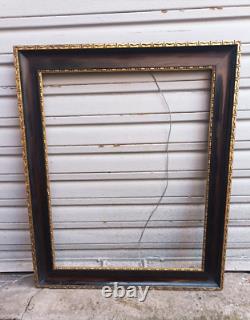 Large dark brown lacquered frame of the Napoléon III period and style Size 63 x 50.2