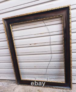 Large dark brown lacquered frame of the Napoléon III period and style Size 63 x 50.2