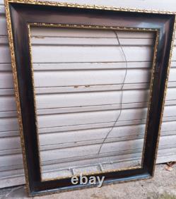 Large dark brown lacquered frame of the Napoléon III period and style Size 63 x 50.2