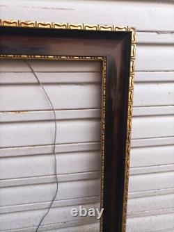 Large dark brown lacquered frame of the Napoléon III period and style Size 63 x 50.2