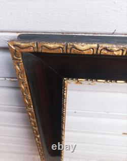 Large dark brown lacquered frame of the Napoléon III period and style Size 63 x 50.2