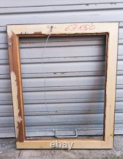 Large dark brown lacquered frame of the Napoléon III period and style Size 63 x 50.2