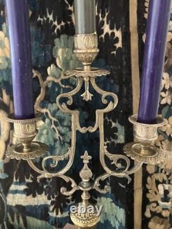 Large gilded bronze and marble table candelabrum from the late 19th century, 1880