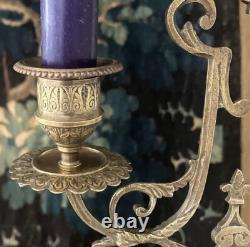 Large gilded bronze and marble table candelabrum from the late 19th century, 1880