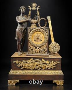 Large gilt bronze pendulum clock, Restoration period, early 19th century