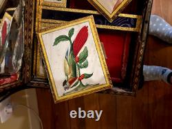 Large marquetry box from the Charles X period, 19th century, convict work